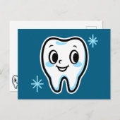 Niedliche Zahneigenschaft Feiertagspostkarte (Vorne/Hinten)
