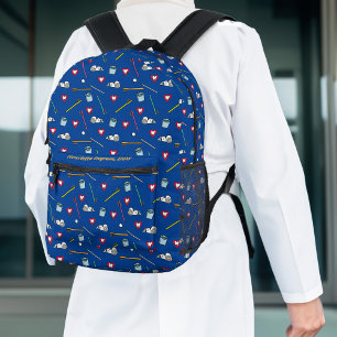 Niedliche Zahnwerkzeuge Bedruckter Rucksack