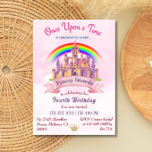 Niedliche Zauberburg Regenbogenprinzessin 4. Einladung