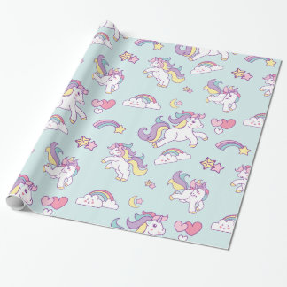 Niedliche Zaubercreme-Pastellfarbe Personalisiert Geschenkpapier