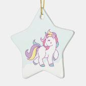 Niedliche Zaubercreme-Pastellfarbe Personalisiert Keramikornament (Links)