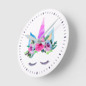 Niedliche Zauberei Runde Wanduhr (Winkel)