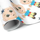 Niedliche Zauberelf Geschenkpapier (Rolleneckpunkt)