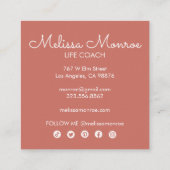 Niedliche, zauberhafte, farbenfrohe Sonne Quadratische Visitenkarte (Rückseite)