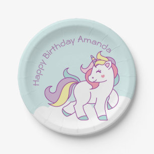 Niedliche Zauberwürfel Pastel Babydusche BIRTHTAG Pappteller