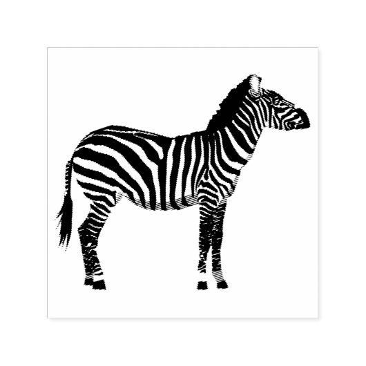 Niedliche Zebra-Grafik Permastempel (Design)