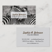 Niedliche Zebra-Herden-Natur-Safari Schwarz-weiß Visitenkarte (Vorne/Hinten)