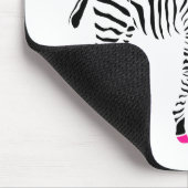 Niedliche Zebra in Pink und Schwarz Mousepad (Ecke)