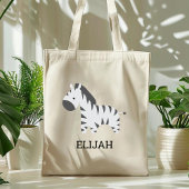 Niedliche Zebra-Kinder Personalisiert Tragetasche