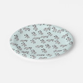 Niedliche Zebra-Papier-Teller Pappteller (Schrägansicht)