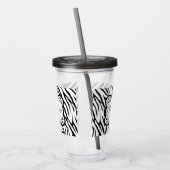 Niedliche Zebra Print Acryltrinkbecher (Links)