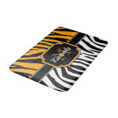 Niedliche Zebra Print Badematte (Schrägansicht)