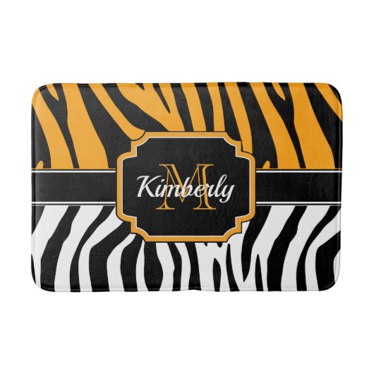 Niedliche Zebra Print Badematte (Vorderseite)
