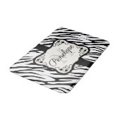 Niedliche Zebra Print Badematte (Schrägansicht)