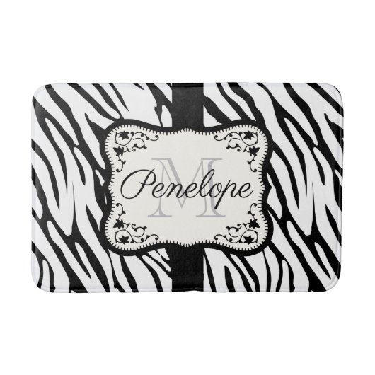 Niedliche Zebra Print Badematte (Vorderseite)