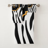 Niedliche Zebra Print Badhandtuch Set (Insitu)