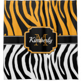 Niedliche Zebra Print Duschvorhang (Vorderseite)