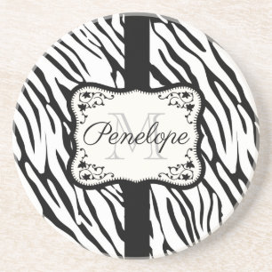 Niedliche Zebra Print Getränkeuntersetzer