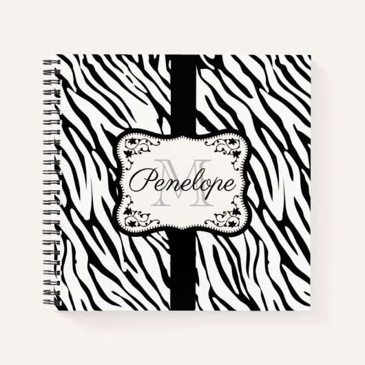 Niedliche Zebra Print Notizblock (Vorderseite)