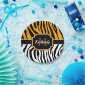 Niedliche Zebra Print Pappteller (Party)