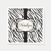 Niedliche Zebra Print Serviette (Vorderseite)