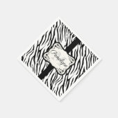 Niedliche Zebra Print Serviette (Ecke)