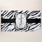 Niedliche Zebra Print Strandtuch (Vorderseite)