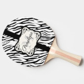 Niedliche Zebra Print Tischtennis Schläger (Seitenansicht)