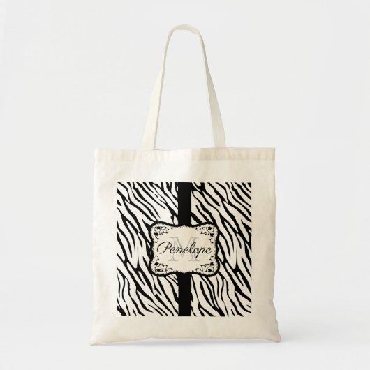 Niedliche Zebra Print Tragetasche (Vorne)