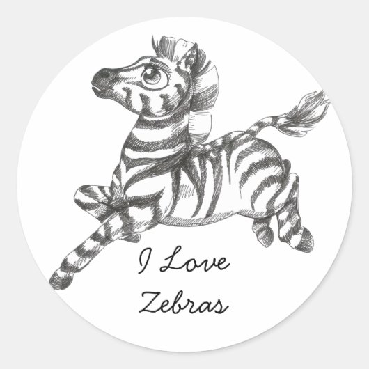 Niedliche Zebra Stickers (Vorderseite)