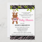Niedliche Zebra Stripes Babydusche Einladung (Vorderseite)