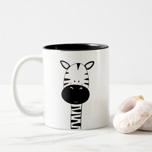 Niedliche Zebra-Tasse Zweifarbige Tasse (Mit Donut)