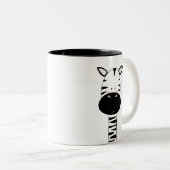 Niedliche Zebra-Tasse Zweifarbige Tasse (VorderseiteRechts)