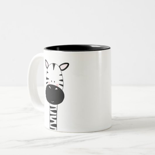 Niedliche Zebra-Tasse Zweifarbige Tasse (Vorderseite Links)