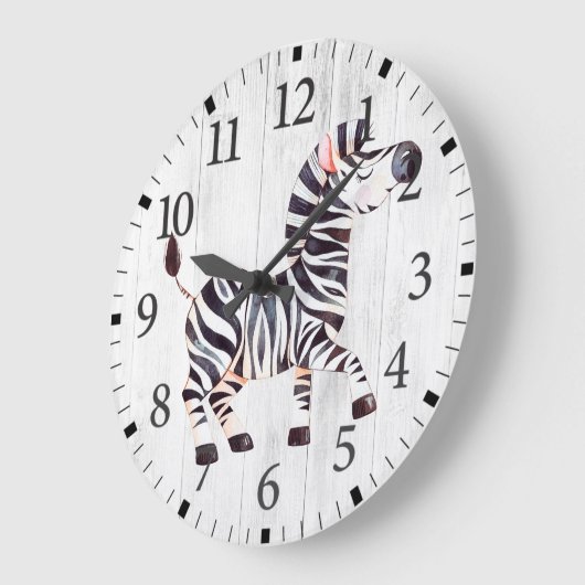 Niedliche Zebra-Wall-Uhr Große Wanduhr (Winkel)