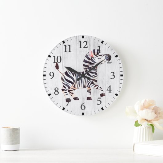 Niedliche Zebra-Wall-Uhr Große Wanduhr (Zuhause)