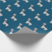Niedliche Zebra Zoo Tiere Schwarz-weiß Blue Geschenkpapier (Ecke)
