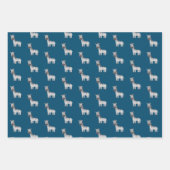 Niedliche Zebra Zoo Tiere Schwarz-weiß Blue Geschenkpapier Set (Vorderseite)