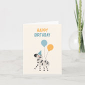 Niedliche Zebraballons Karte (Vorderseite)