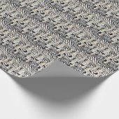 niedliche Zebrafreunde mit gefliestem Party Geschenkpapier (Ecke)