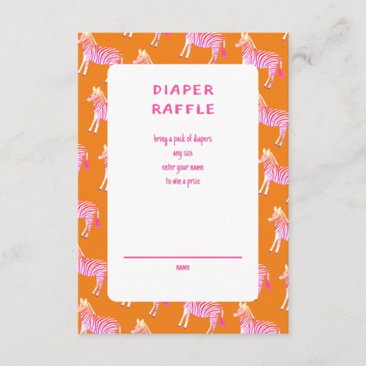 Niedliche Zebras Babydusche Begleitkarte (Vorderseite)