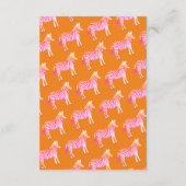 Niedliche Zebras Babydusche Begleitkarte (Rückseite)