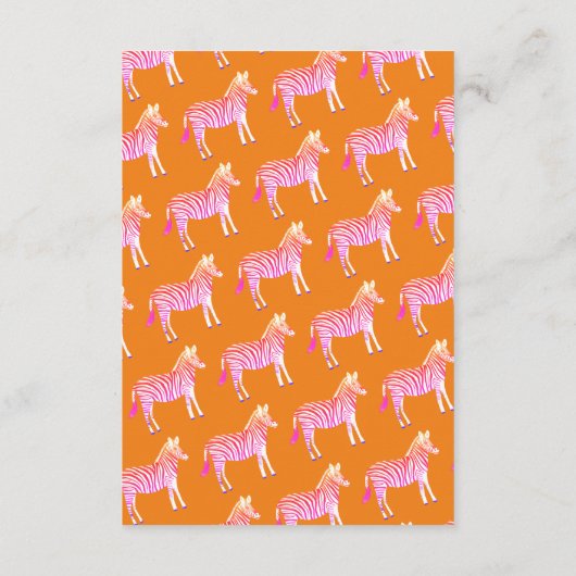 Niedliche Zebras Babydusche Begleitkarte (Rückseite)