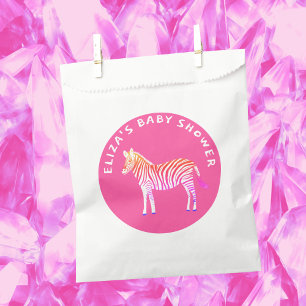Niedliche Zebras Babydusche Geschenktütchen