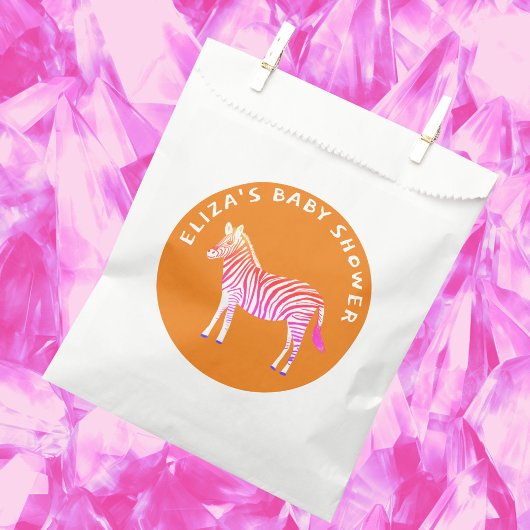 Niedliche Zebras Babydusche Geschenktütchen