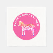 Niedliche Zebras Babydusche Serviette (Vorderseite)