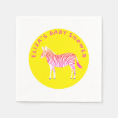 Niedliche Zebras Babydusche Serviette (Vorderseite)