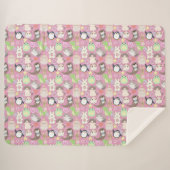 Niedliche Zeichenketten Muster L Pink BG Sherpadecke (Vorderseite (Horizontal))