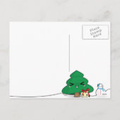 Niedliche Zeichentrickfiguren Weihnachtskarte Feiertagspostkarte (Rückseite)