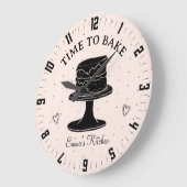 Niedliche Zeit, um Bäcker Personalisiert Küche zu  Große Wanduhr (Winkel)